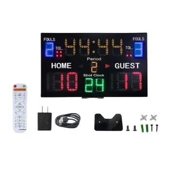  Indoor Basketball Scoreboard Timer Counter Настенный счетчик времени Электронный цифровой табло Часы счета для бокса Дзюдо
