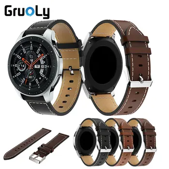Ремешки из натуральной кожи для Samsung Galaxy Watch 4/5 pro Active Для часов HUAWEI 3 GT / GT2 Универсальный браслет на запястье 20 мм 22 мм Ремень