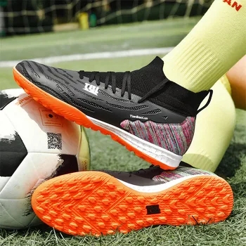 Высококачественная профессиональная футбольная обувь для мужчин Футбольные бутсы для помещений Мужские дышащие высокие кроссовки Кроссовки для мини-футбола Botas Futbol