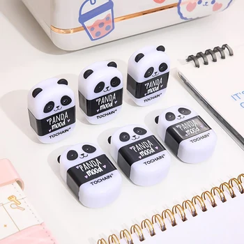 Симпатичный ластик для дизайна панды с точилкой для карандашей Многофункциональный набор канцелярских принадлежностей Студенты Детский подарок Kawaii Школьные канцелярские принадлежности