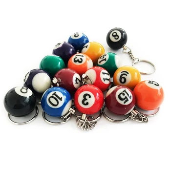 Красочный набор брелоков для бильярдных шаров 32 шт., мини-волшебный брелок шары восьмишаровые бильярдные цепи аксессуары