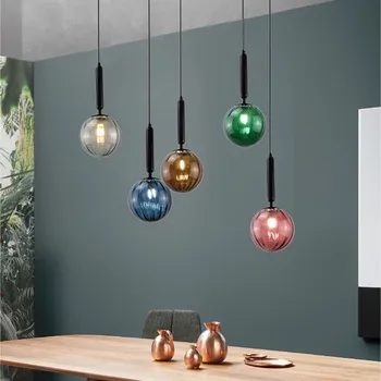 Современный роскошный стиль подвесной светильник с водяным узором стеклянный шар абажур для столовой украшения спальни droplight