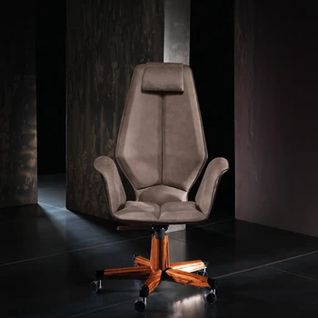 Итальянское роскошное кресло для домашнего компьютера, стул для старшего, поворотный стул высокого класса, офисное кресло высокого класса