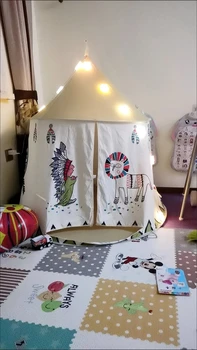 Портативная детская палатка Складные детские палатки Tipi Baby Play House Большие девочки Розовый замок принцессы Декор детской комнаты