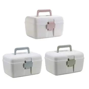  Ящик для хранения лекарств с ручкой Двухслойные корзины для первой помощи Чехол для шитья косметических ремесел Рабочее место Автомобиль
