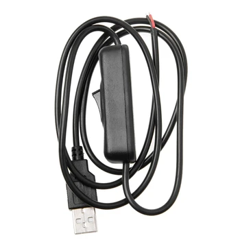 1 м / 3,3 фута USB 2.0 Штекер 2-контактный провод DIY Кабель с косичкой 5 В USB-кабель питания Черный / Белый U4LD