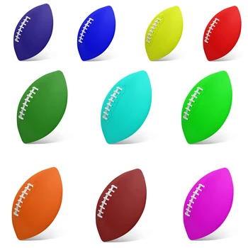 Американский футбол Регби Настроить любой фотошаблон Логотип Имя Текст Кожа Резина Взрослый Молодежный Игровой мяч Нескользящий