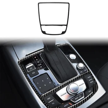 Для Audi A6 S6 C7 A7 S7 4G8 2012-2018 углеродное волокноПанель переключения передач Декоративные полосы Аксессуары для украшения салона автомобиля Наклейка