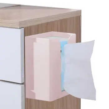  Держатель туалетной бумаги для ванной комнаты Клейкий держатель коробки для салфеток Прямоугольный держатель крышки коробки для салфеток для кухни Ванная комната Прачечная Офис
