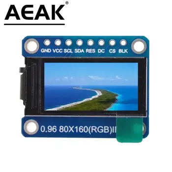 AEAK TFT-дисплей 0,96-дюймовый полноцветный ЖК-модуль IPS 7P SPI HD 65K ST7735 Drive IC 80*160 (не OLED)
