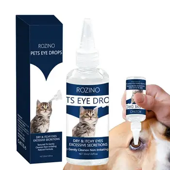 Cat Eye Drops Мягкая формула для мытья глаз для собак и кошек 30 мл Гель для мытья глаз собак и кошек для промывки и успокоения раздражения глаз Удалить слезу