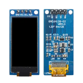 1,3 дюйма OLED-дисплей 64 * 128 COG SH1107 1,3-дюймовый вертикальный ЖК-экран IIC Модуль для белого дисплея Arduino