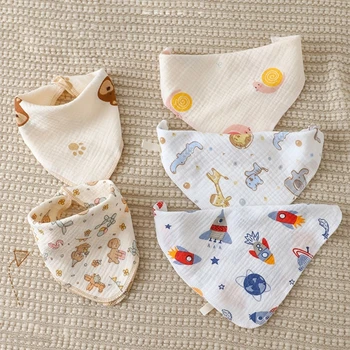 Мягкие и впитывающие детские слюнявчики Обязательные хлопчатобумажные полотенца для слюнявых младенцев Сохраняйте вашу детскую одежду сухой и удобной