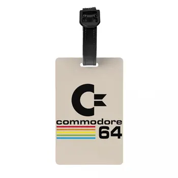 Пользовательская багажная бирка Commodore 64 с именной карточкой C64 Amiga Computer Privacy Cover ID Label для дорожной сумки