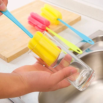  Щетка для детских бутылочек с длинной ручкой, мягкая губка, стакан для мытья, чистящий инструмент, инструмент для уборки кухни