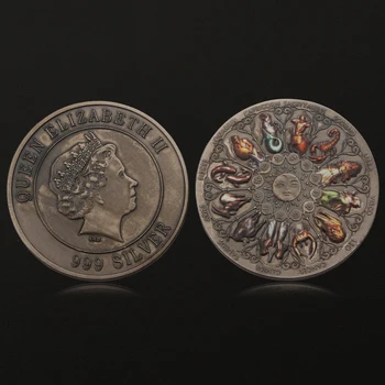 Античные монеты королевы с индивидуальными образцами - горячие продажи новых 3D-монет