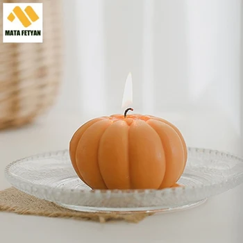 Хэллоуин Ароматическая свеча в форме тыквы Праздничная вечеринка Украшение дома