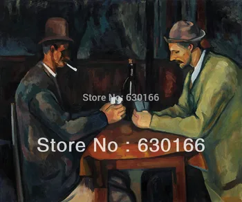 Картина маслом на холсте Абстракция - Карточные игроки с трубками Поля Сезанна Фигурные картины ручной работы 100%
