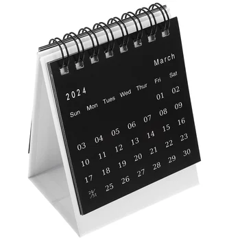 2024 Маленький настольный календарь Год Настольный календарь Dragon Stand Up Calendar Ежемесячный настольный коврик Английский календарь