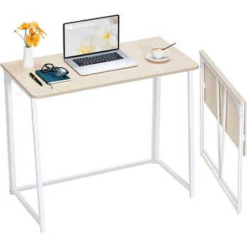  Складной стол WOHOMO, небольшой складной стол 31,5 дюйма для небольших помещений, компактная компьютерная письменная станция для домашнего офиса