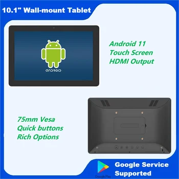 Настенное крепление 10,1-дюймовый HDMI Android Планшет Емкостный сенсорный экран POE WIFI Монитор Кухня KDS HD Рекламный дисплей