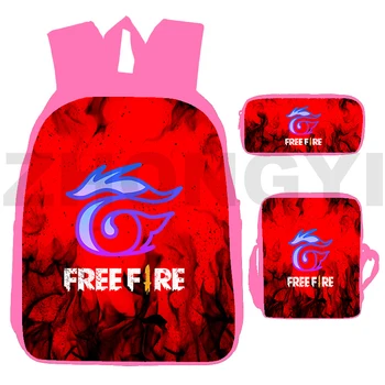 Harajuku 3D Free Fire Garena Рюкзаки 12/16 дюймов Начальная школьная сумка Free Fire Game Японская сумка Студенты Детская книжная сумка Дорожная сумка