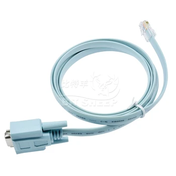 Консольный кабель для передачи данных Сетевой кабель RJ45 к последовательному порту RS232 Кристаллическая головка с 9 отверстиями