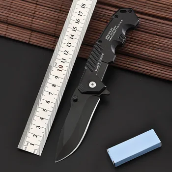 Full Tang Охотничий складной карманный нож + алюминиевая стальная ручка Тактический нож для выживания Кемпинг Спасательные ножи Охотничьи инструменты EDC