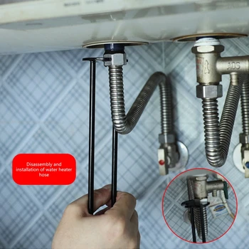 K1KA Ключ для раковины Практичный гаечный ключ для ремонта раковины Смеситель для ванной комнаты для ключа Сантехническая труба Шестигранный ключ для большинства смесителей