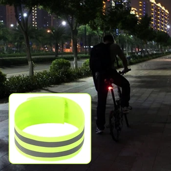 (набор из 2 шт.) Светоотражающие ленты высокой видимости Браслеты для езды на велосипеде Бег Рука Запястье Лодыжки Ножные ремни