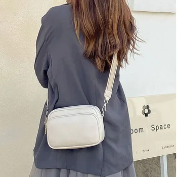  Сумка через плечо большой емкости Модная повседневная однотонная сумка через плечо PU кожа подмышки сумка женские сумки