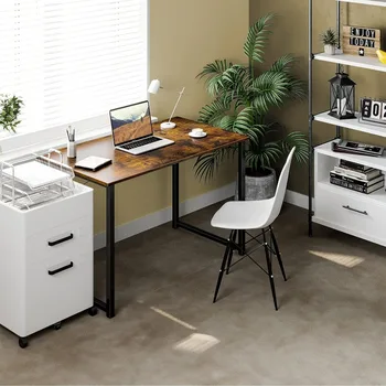 Coleshome 40-дюймовый компьютерный стол, современный простой стол для домашнего офиса, письменный стол для студентов, винтажный