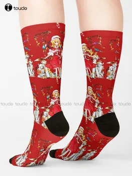 Touhou Project - Flandre Scarlet Socks Unning Socks Женские персонализированные индивидуальные носки унисекс для взрослых подростков и молодежи 360 ° Цифровая печать