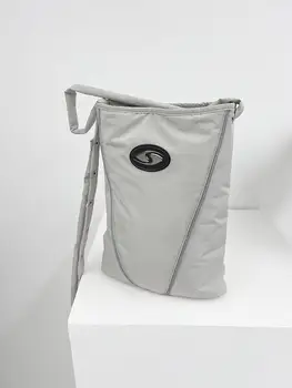 корейский Y2k Эстетические женские сумки Японские повседневные простые сумки через плечо Винтажная уличная сумка через плечо All Match Bucket Bag