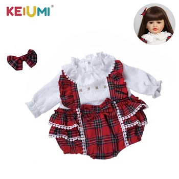 KEIUMI 22-23-дюймовая кукольная одежда, подходящая для 55-57 см Аксессуары для куклы Косплей Горничная Платье Ранняя развивающая игрушка