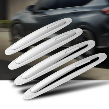 4 шт. Автомобильная дверная боковая полоса протектора ABS Edge Anti-collision Наклейки на бампер для Skoda Octavia Rapid Scala Superb Yeti VisionS