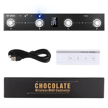 2023новинка M-VAVE Chocolate BT Беспроводной MIDI-контроллер Перезаряжаемый 4-кнопочный MIDI-контроллер Педаль Беспроводная MIDI-системная часть