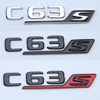 2019-22 3d Глянцевый Черный C63S Логотип Буквы Авто Багажник Значок Для Mercedes Benz C63S AMG W205 Coupe C63S Эмблема Наклейка Аксессуары