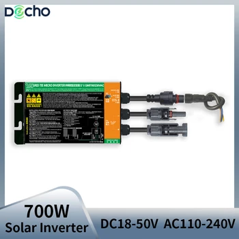 700 Вт 600 Вт 500 Вт 350 Вт 300 Вт Солнечная сеть Стяжка Микро Инвертор MPPT Вход DC18V-60V PV Выход AC110V-240V Домашняя солнечная батарея в сетевой системе питания
