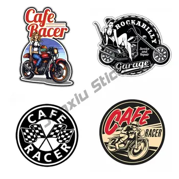 CAFE RACER Виниловая наклейка Clubman Bars Наклейка SPADE Винтажные наклейки на мотоцикл Triumph Наклейки на бензобак