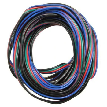 4X 4-контактный удлинитель провода удлинитель кабельный шнур для светодиодной RGB ленты 3528 5050 Разъем Красочный 5M