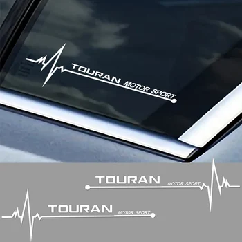 2 шт. Наклейки на боковые окна автомобиля Экстерьер для логотипа VW Touran Водонепроницаемый Стайлинг Тюнинг Виниловая пленка Декор Наклейки Авто Аксессуары