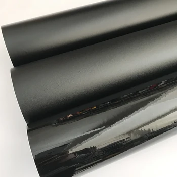 50x300 см Матовый глянцевый матовый черный виниловый рулон Технология выпуска воздуха Самоклеящиеся автомобильные наклейки Упаковка