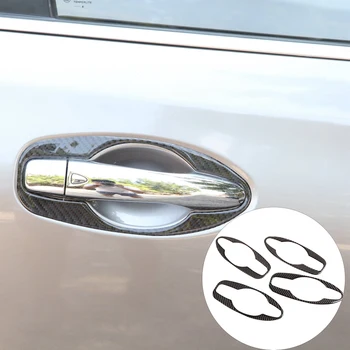 4 шт. Углеродное волокно ABS Наружная крышка дверной ручки Декоративные наклейки для Nissan X-Trail 2014-2018