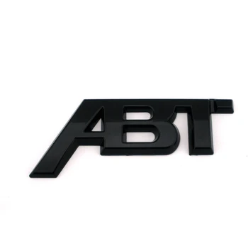 3D Хром и Глянцевый черный ABT 3D Клейкий автомобиль Задняя сторона кузова авто Значок Эмблема наклейки для Audi VW