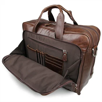 Большой деловой мужской портфель Оригинальная повседневная сумка из натуральной кожи Высококачественная сумка через плечо для 15,6-дюймового ноутбука