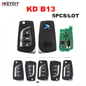 5 шт./лот KEYDIY B13-2 / B13-2 + 1 / B13 Автомобильный дистанционный ключ Универсальный автомобильный ключ KD для Toyota Style KD900 B Series KD-X2 / KD-MAX / KD MINI Key