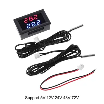  Цифровой термометр Авто Датчик температуры Двойной дисплей, монитор с 2 водонепроницаемыми зондами NTC для дропшиппинга