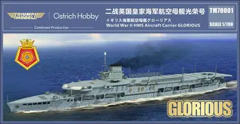 СТРАУСИНОЕ ХОББИ TM70001 1/700 Авианосец HMS времен Второй мировой войны Набор моделей GLORIOUS
