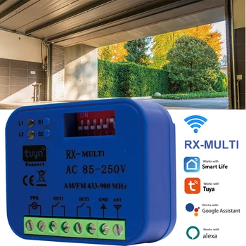 WIFI RX-MULTI 300-900 МГц Умное устройство открывания гаражных ворот 2CH Автоматика для ворот Шлагбаум Внешний приемник 433 Фиксированный скользящий код